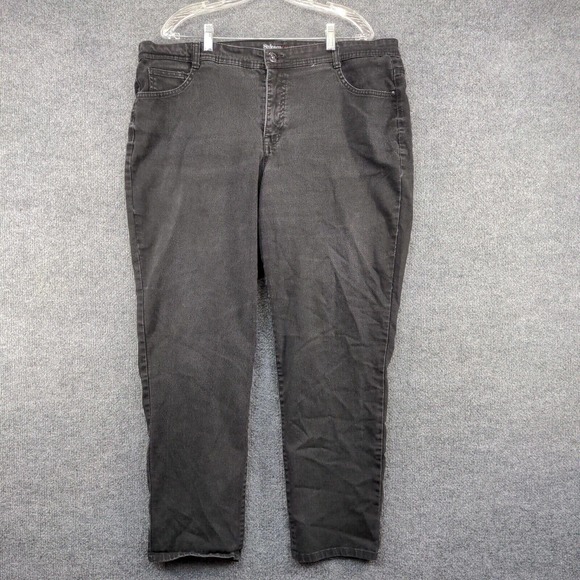 Style&Co. Denim Womens Tummy Control Slim Leg Straight Jeans Black Plus Size 20W - Picture 2 of 11